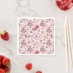 Servilleta De Papel Cookies y caramelos de Navidades divertidos