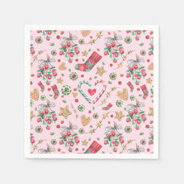 Servilleta De Papel Cookies y caramelos de Navidades divertidos