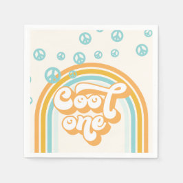 Servilleta De Papel Cool One Retro Niño Cumpleaños 1