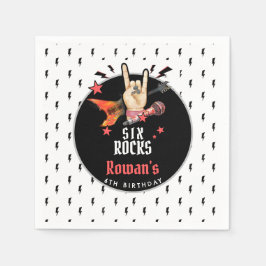 Servilleta De Papel Cool Punk Rockstar Any Age Birthday 