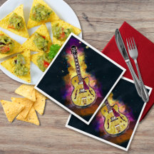 Cool Rock and Roll Band Guitar Art