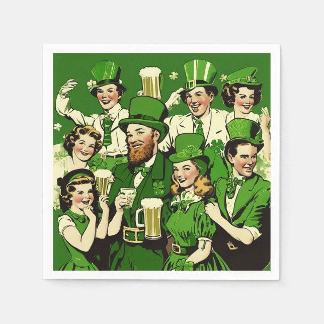 Servilleta De Papel Cool Saint Patrick's Day party  (Anverso)