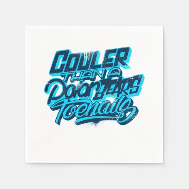 Servilleta De Papel Cooler Than A Polar Bear's Toenails Classic  (Anverso)