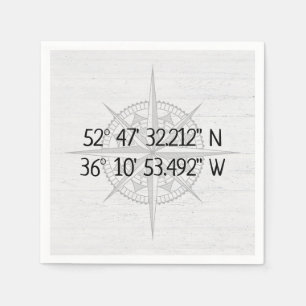 Servilleta De Papel Coordenadas del hogar GPS de la brújula