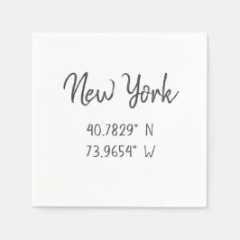 Servilleta De Papel Coordenadas GPS caseras Longitud de la Latitude Nu