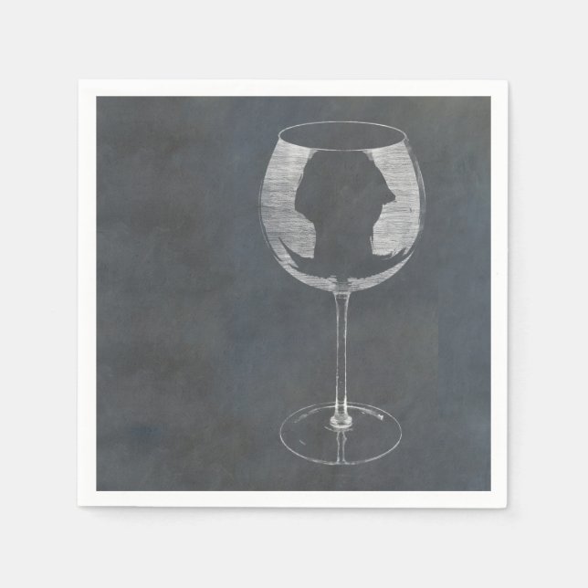 Servilleta De Papel Copa de vino. (Anverso)