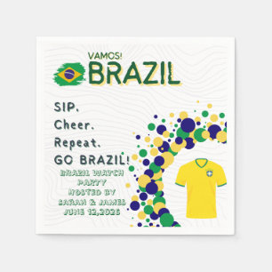 Servilleta De Papel Copa Mundial de la FIFA Brasil personalizada VAMOS