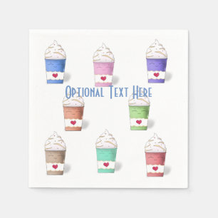 Servilleta De Papel Copas de café con colores completos