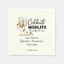 Copas de Celebración de Mitad de Vida Elegante Cum