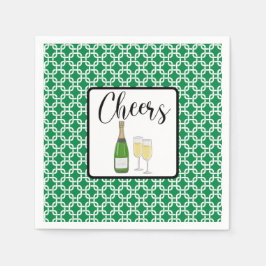 Servilleta De Papel Copas de champán para brindis de celebración
