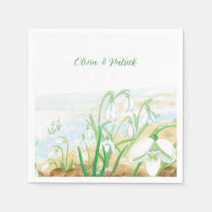 Servilleta De Papel Copas de nieve blancas, Galanthus nivalis personal