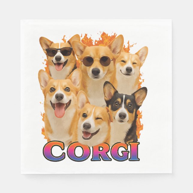 Servilleta De Papel Copia Corgi (Anverso)