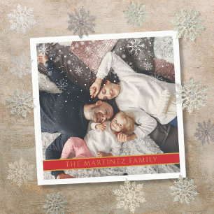 Servilleta De Papel Copia de Copos de Nieve Personalizados