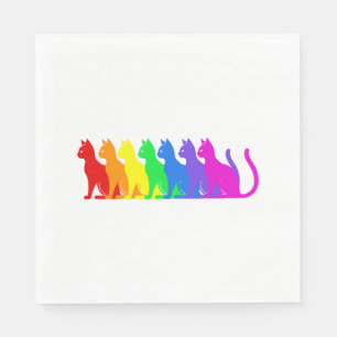 Servilleta De Papel Copias de gatos arcoiris