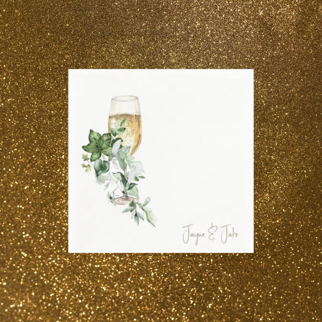 Servilleta De Papel Copo de champán cóctel personalizado (Subido por el creador)