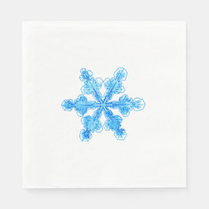 Servilleta De Papel Copo de nieve de invierno azul