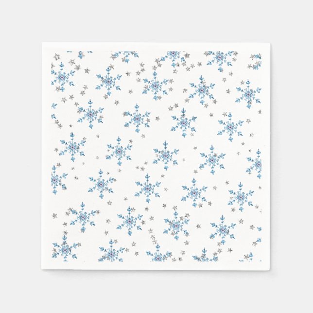 Servilleta De Papel Copo de nieve de Winter Onederland (Anverso)