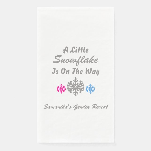 Servilleta De Papel Copo de Nieve en Camino (Anverso)