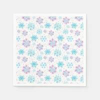 Copo de Nieve Invernal Púrpura y Azul