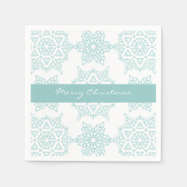 Servilleta De Papel Copos de Agua Navidad Feliz Navidad