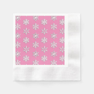 Servilleta De Papel Copos de nieve blancos de 3 d, fondo de Personaliz