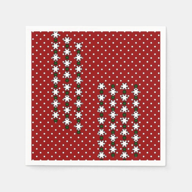 Servilleta De Papel Copos de nieve de invierno (Anverso)