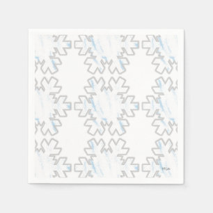 Servilleta De Papel Copos de nieve (gris)