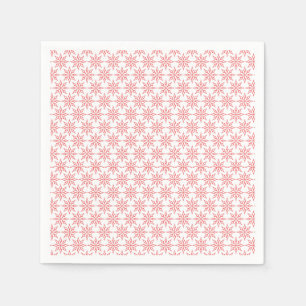 Servilleta De Papel Copos de nieve rojos