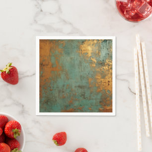 Servilleta De Papel Copper Patina Rustic Metallic