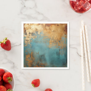 Servilleta De Papel Copper Patina Rustic Metallic