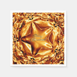 Servilleta De Papel Copper Star Faux Golf Relieve metalizado Mensajes 