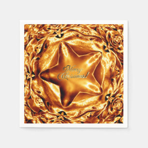 Servilleta De Papel Copper Star Faux Golf Relieve metalizado Mensajes