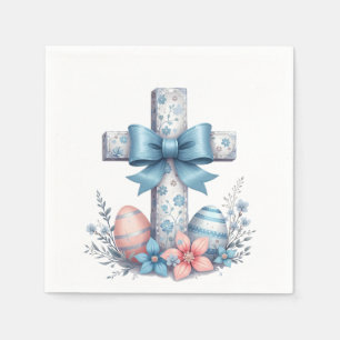 Servilleta De Papel Coqueta de la Cruz Floral Jesús Bow Religión Crist