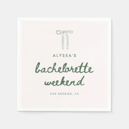 Servilleta De Papel Coqueta despedida de soltera con guion minimalista