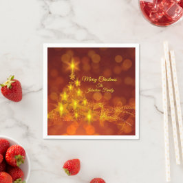 Servilleta De Papel Coqueto juego de estrellas de oro Nombre Navidades