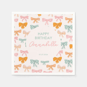 Servilleta De Papel Coquette Aesthetic bow party