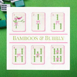Servilleta De Papel Coquette Bamboos y Bubbly Mahjong