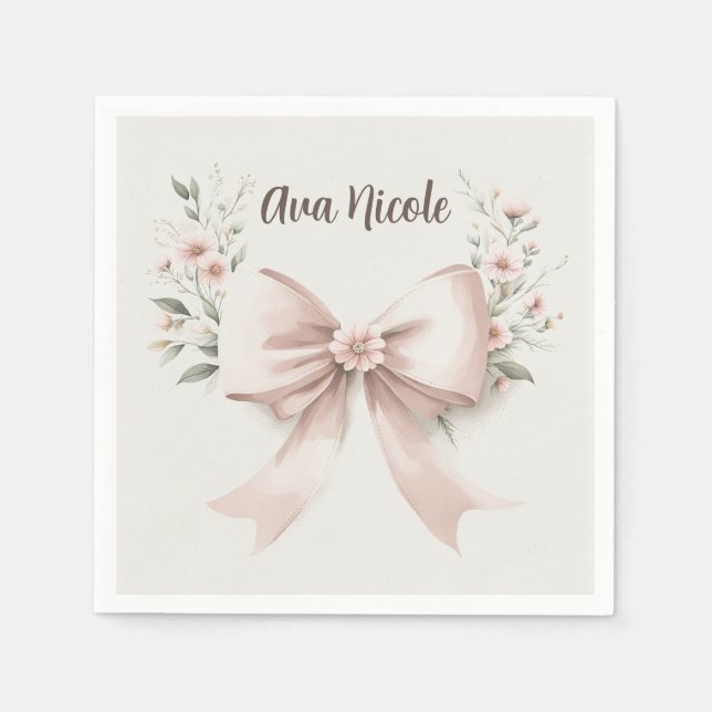 Servilleta De Papel Coquette Bow (Anverso)
