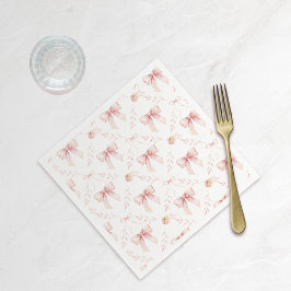 Servilleta De Papel Coquette bow Baby Shower