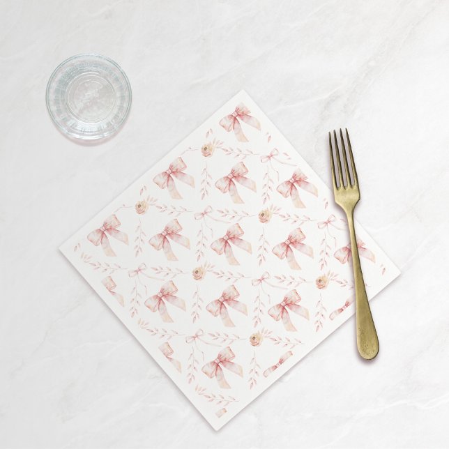 Servilleta De Papel Coquette bow Baby Shower (Subido por el creador)