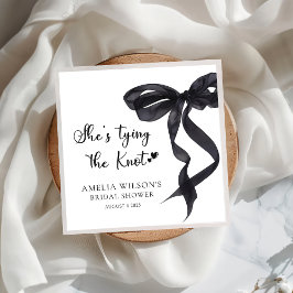 Servilleta De Papel Coquette Bow Está Amarrando La Ducha Bridal Knot