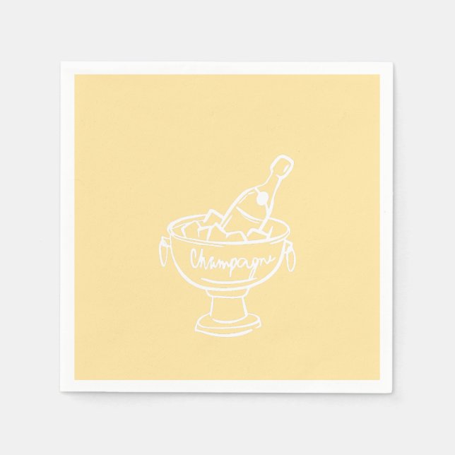 Servilleta De Papel Coquette Champagne (Anverso)
