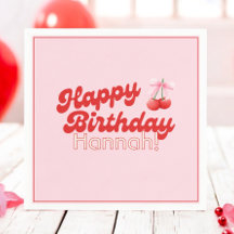 Coquette Cherries Cumpleaños dobla Cartas de Burbu