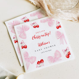 Servilleta De Papel Coquette Cherry Baby Shower