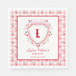 Servilleta De Papel Coquette Cherry Monogam Bridal Shower
