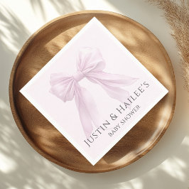 Servilleta De Papel Coquette Chica de Bow rosa personalizada Baby Show