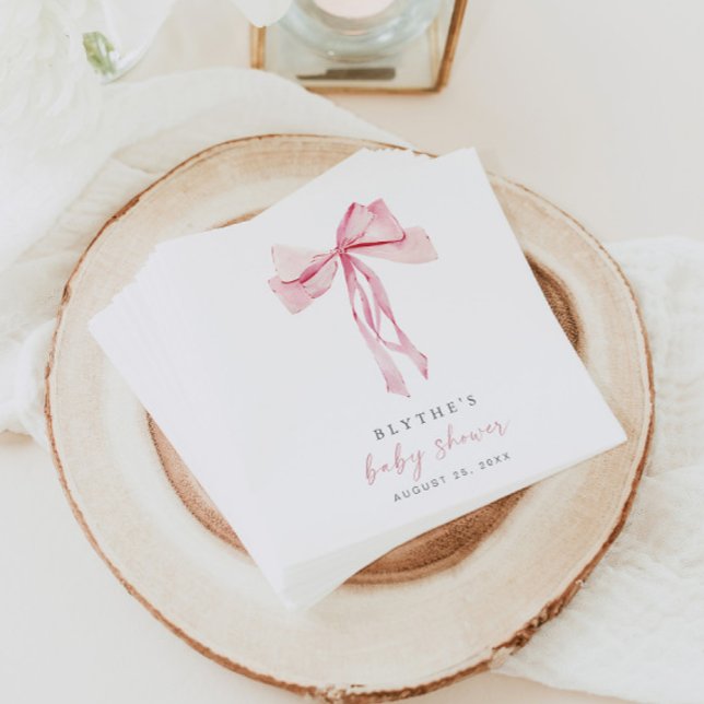 Servilleta De Papel Coquette Chica de toallas de papel Baby Shower Bow (Subido por el creador)