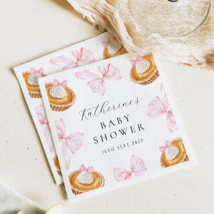 Servilleta De Papel Coquette Cutie Pie Baby Shower Paper Napkin