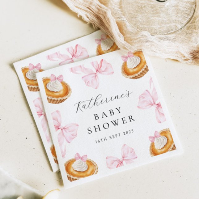 Servilleta De Papel Coquette Cutie Pie Baby Shower Paper Napkin (Subido por el creador)