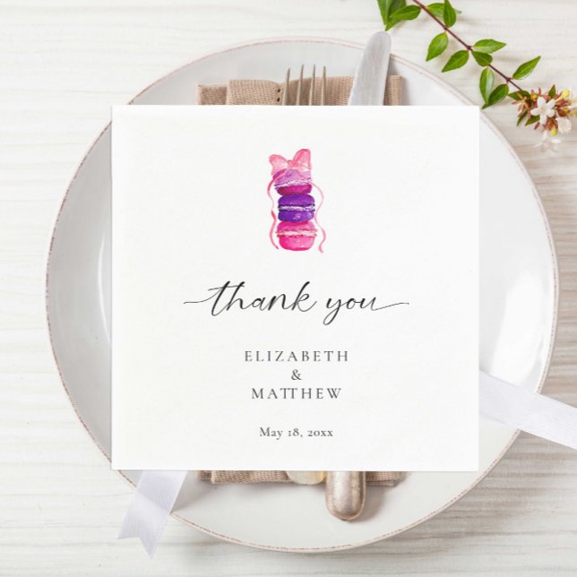 Servilleta De Papel Coquette Elegette Macaron Boda (Subido por el creador)